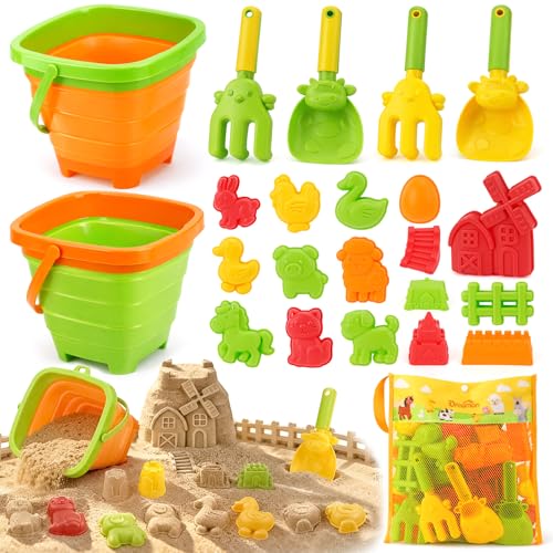 29 Piece Collapsible Beach Sand Toy Set
