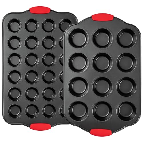 2 Pack Nonstick Muffin and Mini Cupcake Pans