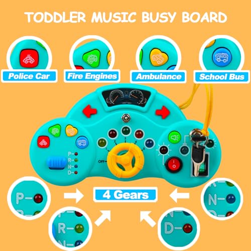 Montessori Busy Board for Toddlers with Lights