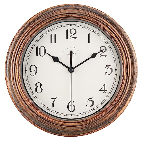 Silent 9 Inch Retro Non-Ticking Wall Clock