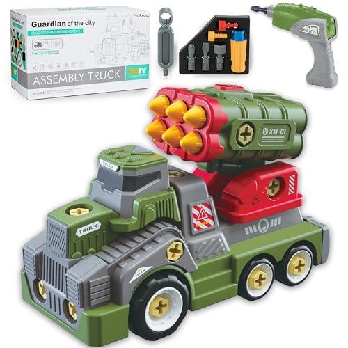 11 Inch Take Apart Army Missile Truck Toy Set