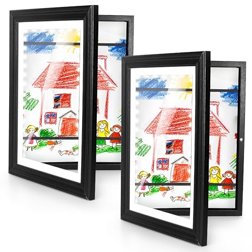 2 Pack Kids LED Light Artwork Display Frames