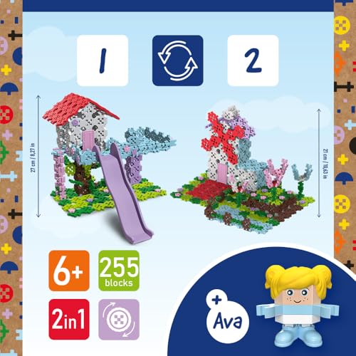 255-Piece Connect 2-in-1 Construction Bricks Set