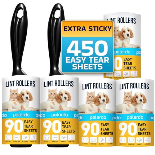 5 Pack Extra Sticky Pet Hair Lint Rollers