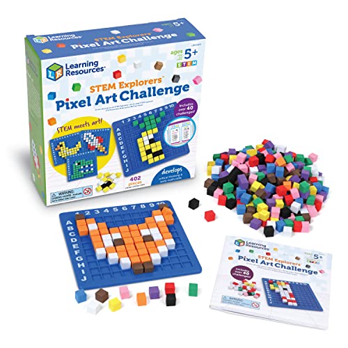 Learning Resources STEM Pixel Art Math Puzzle Set