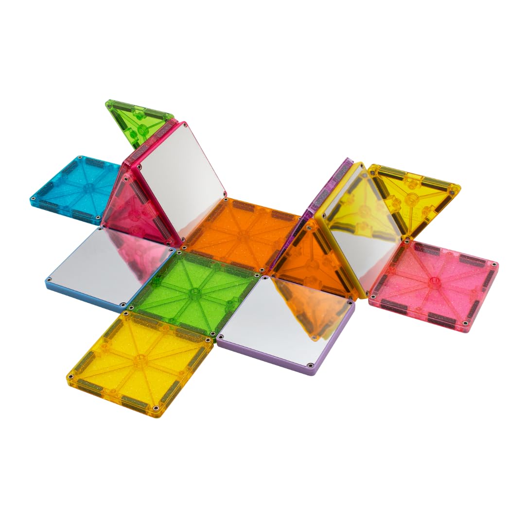 MAGNA-TILES 15-Piece Magnetic Building Set with Mirrors
