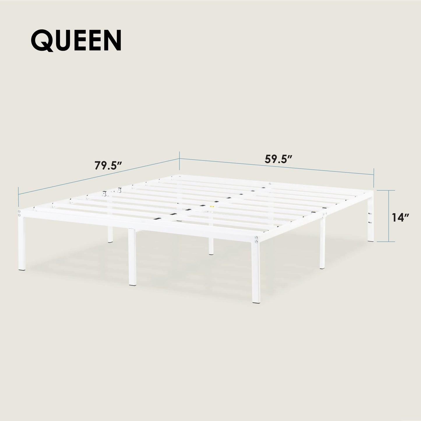 Queen Metal Platform Bed Frame by Best Price Mattress