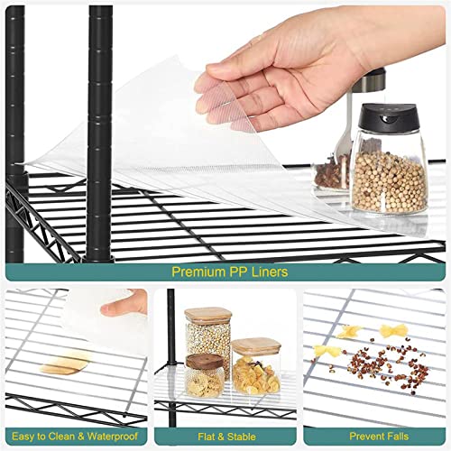 SsngygHme 3 Tier Shelves Storage, Wire Shelf Unit, Standing Adjustable Metal Shelves Organizer, Storage Racks for Restaurant Garage Pantry Kitchen Garage(Small,15.7 '' x 11.8" x 31.5 ")…