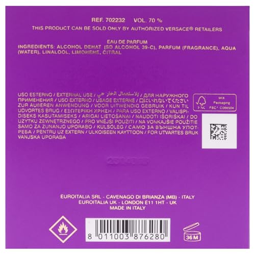 Versace Dylan Purple Eau de Parfum 3.4 oz