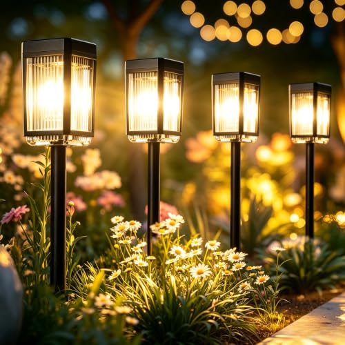 8 Pack Solar Pathway Lights with 3 Brightness Modes