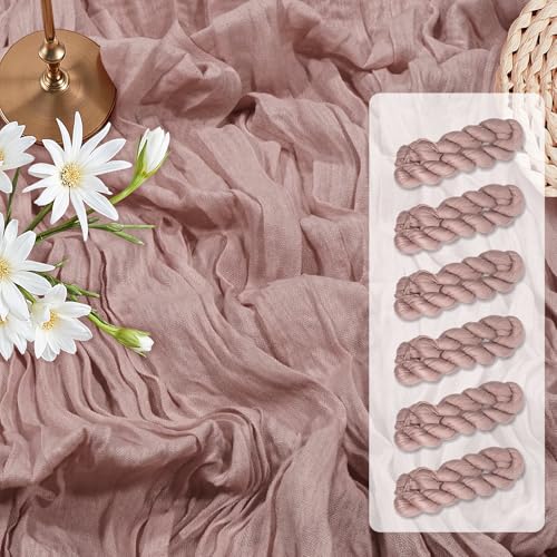 6 Pack Cheesecloth Table Runner 35x120 Inch