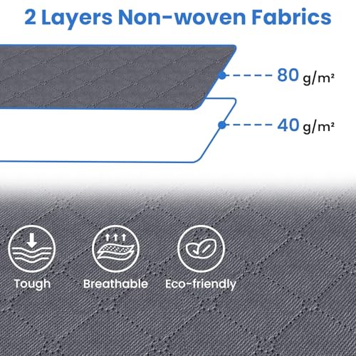 Fab totes 6 Pack Clothes Storage, Foldable Blanket Storage Bags, Storage Containers for Organizing Bedroom, Closet, Clothing, Comforter, Organization and Storage with Lids and Handle, Grey
