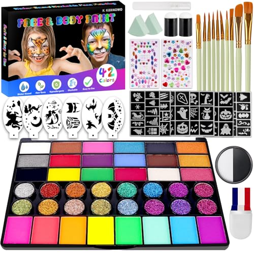 42 Color Water Activated Face Painting Kit