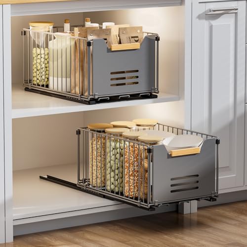 2 Pack Pull Out Cabinet Organizer Drawers