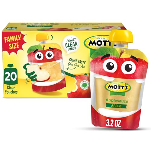 20 Pack Mott's Unsweetened Applesauce Pouches
