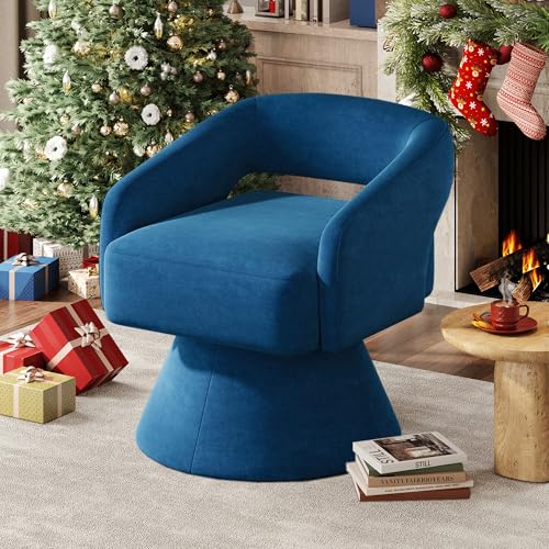 Swivel Barrel Accent Chair with Arms