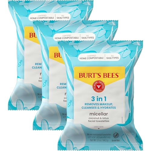 90 Count Burt's Bees Micellar Makeup Remover Wipes