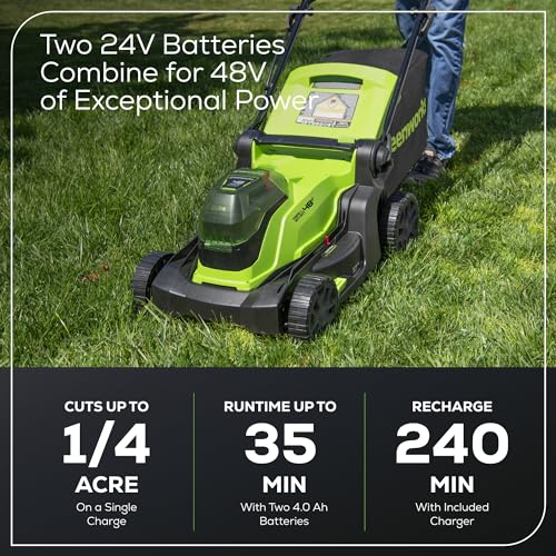 48V Greenworks 17" Brushless Cordless Lawn Mower