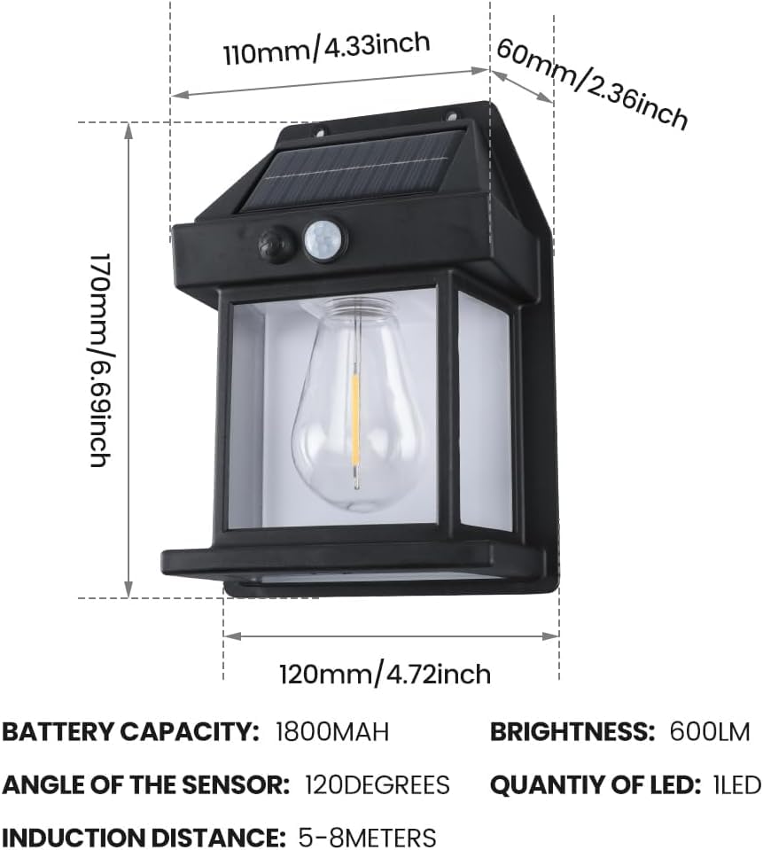 4pcs Solar Motion Sensor Wall Lights
