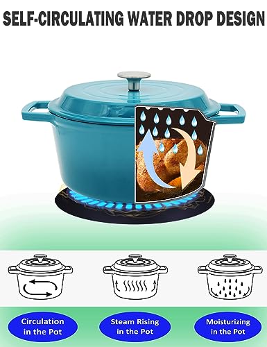 4.2 QT Cast Iron Dutch Oven for Cooking