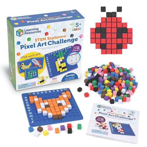 Learning Resources STEM Pixel Art Pattern Block Set