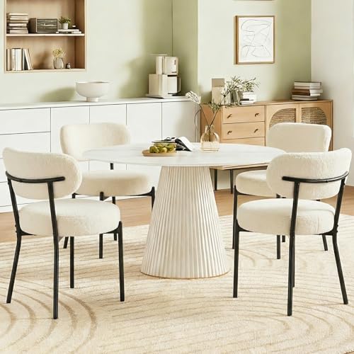 4 Pack Mid Century Upholstered Dining Chairs