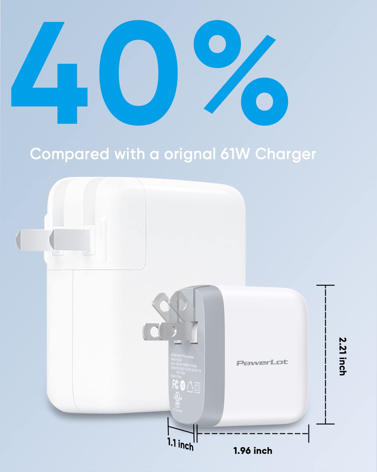 65W GaN USB C Charger with 6ft Cable