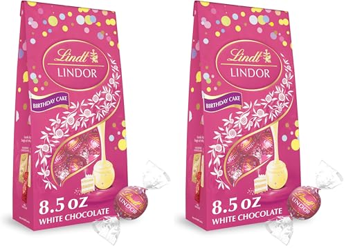 2 Pack Lindt Birthday Cake Chocolate Truffles 8.5oz