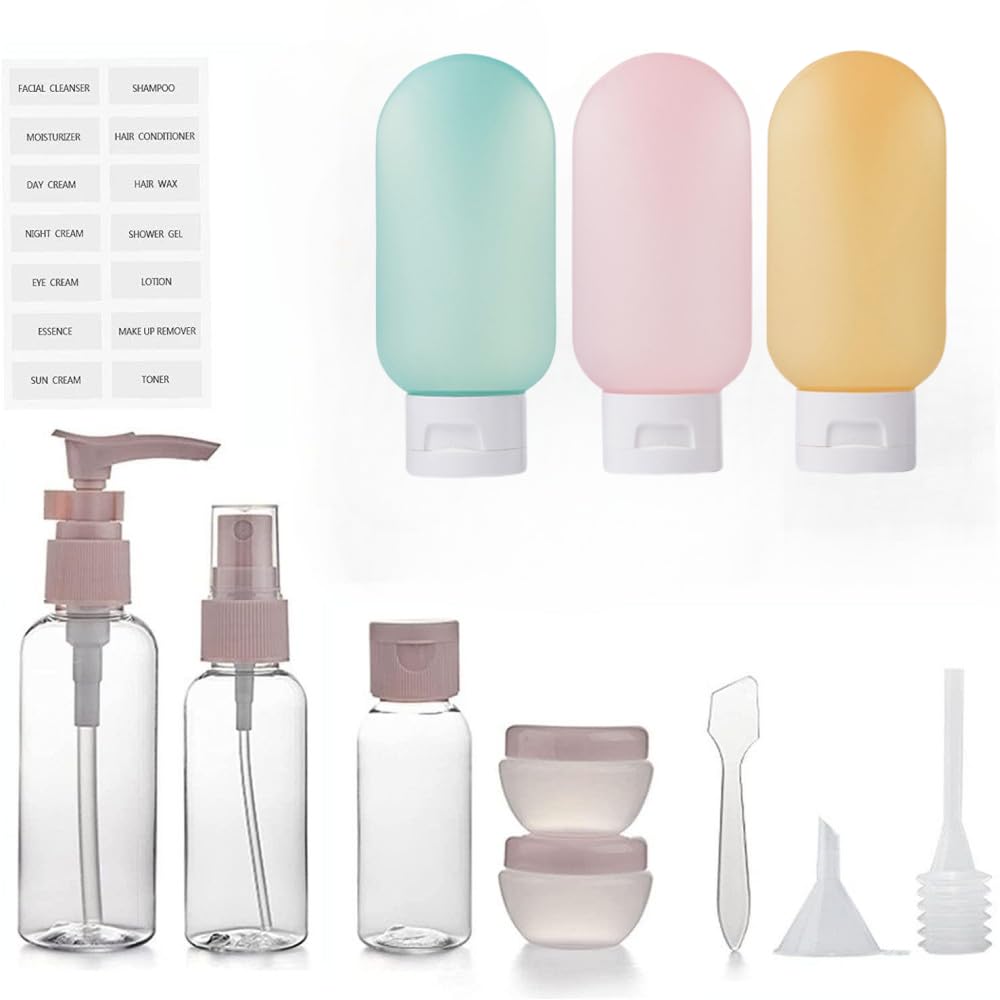 12 Pack Leakproof TSA Approved Travel Toiletry Bottles