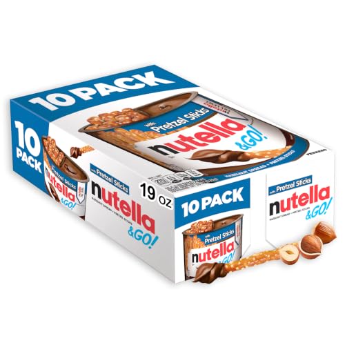 10 Pack Nutella & Go Hazelnut Spread Snacks (OU-D)