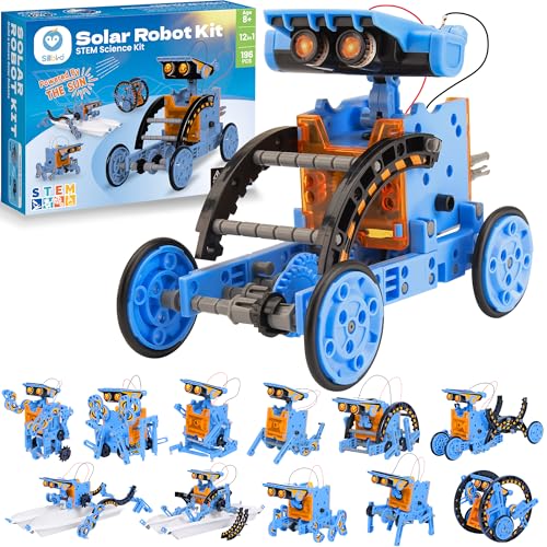 Solar Powered 12-in-1 STEM Building Robot Kit