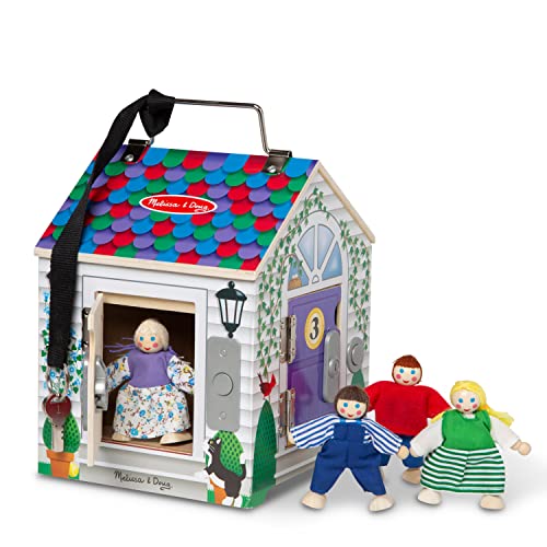 Melissa & Doug Wooden Doorbell Dollhouse Playset