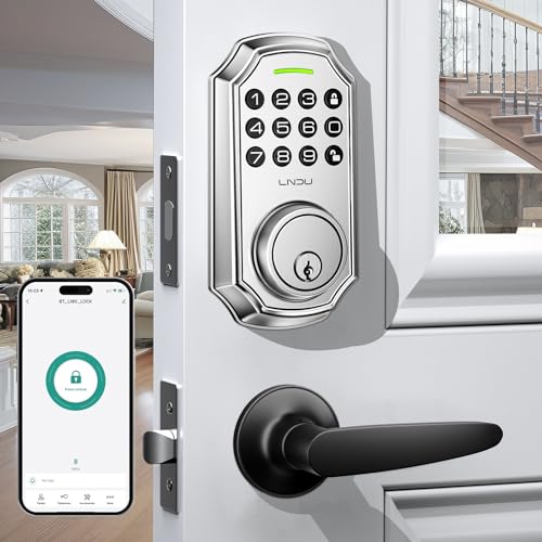 Keyless Fingerprint Smart Deadbolt Lock with Handleset