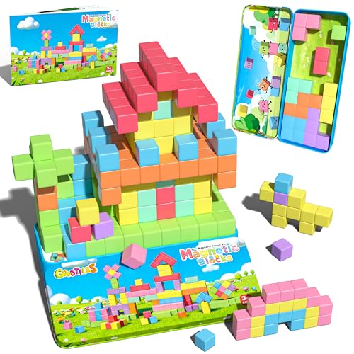 Magnetic Cube Building Blocks Travel Toy Set