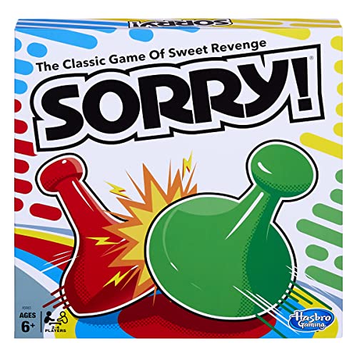 Hasbro Gaming Sorry! Family Board Game for Kids