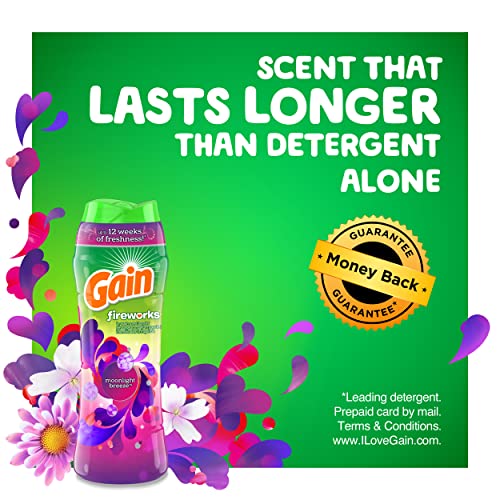Gain Fireworks Laundry Scent Booster Beads for Washer, Moonlight Breeze, 20.1 oz