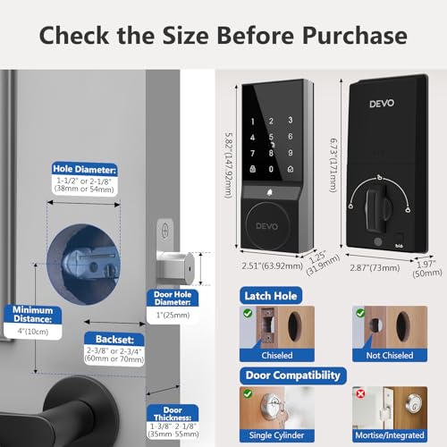 Devo Bluetooth Smart Lock with Keyless Entry
