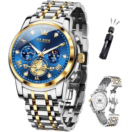 Chronograph Large Face Dress Wrist Watch