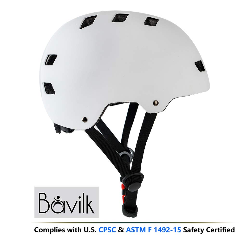 Skateboard Bike Helmet, Lightweight Adjustable, Multi-Sport for Bicycle Cycling Scooter Roller Skate Inline Skating Rollerblading, 3 Sizes for Kids, Youth,Adults