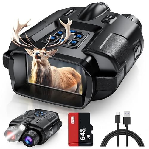 4K Night Vision Binoculars, 8X Zoom, 2000FT Range