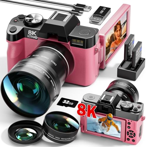 8K Dual-Lens Digital Camera Photography Kit