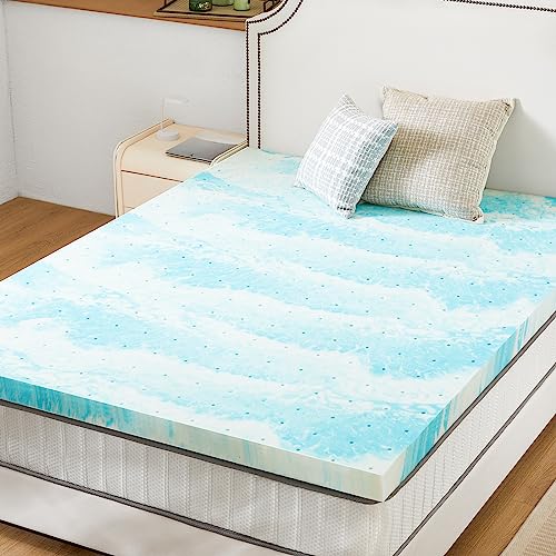 Twin 2-Inch Cooling Gel Memory Foam Mattress Topper