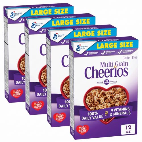 4 Pack Cheerios Multi Grain Heart Healthy Cereal (OU)