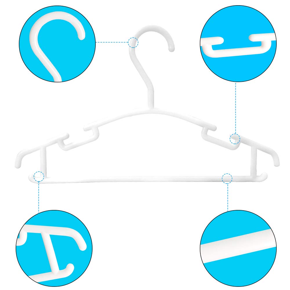 GoodtoU 80-Pack Plastic Baby Hangers for Toddlers