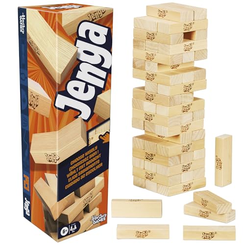 Hasbro Gaming Jenga Classic Wooden Stacking Tower Game