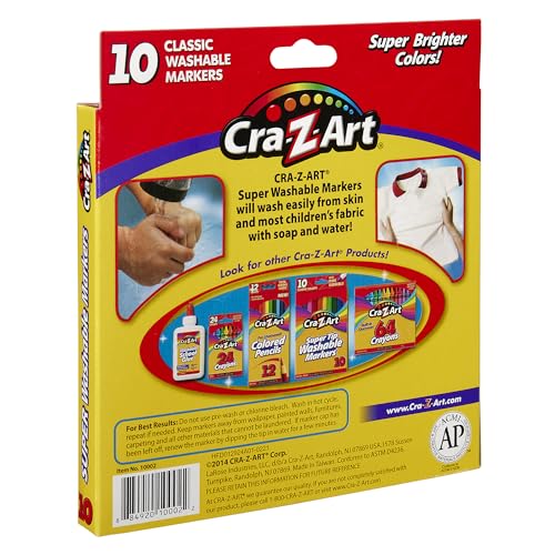Cra-Z-Art Washable Markers, Assorted Colors, 40 Pack