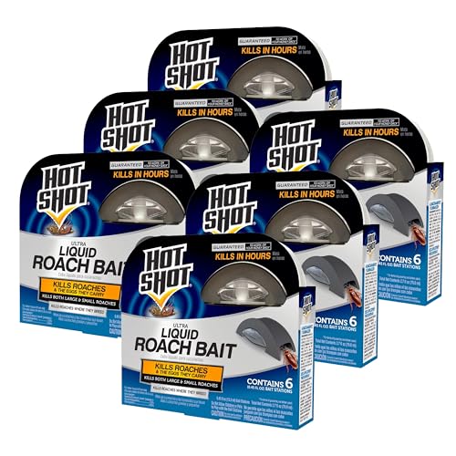 6 Pack HOT SHOT Ultra Liquid Roach Bait
