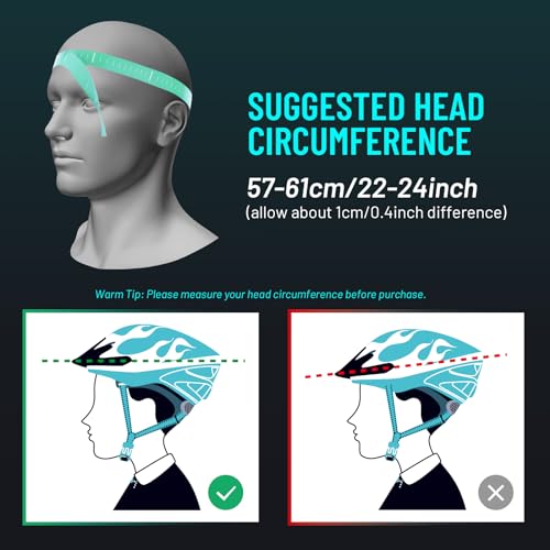 Favoto Lightweight Bike Helmet with LED Goggles