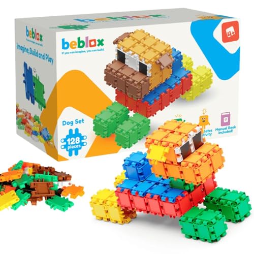 128-Piece Dog Building Blocks STEM Toy Set