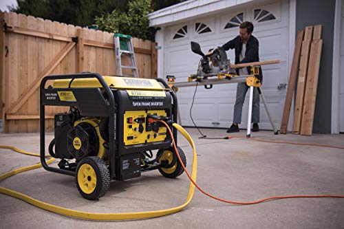 Champion Power Equipment 8750-Watt Electric Start Home Backup Portable Open Frame Inverter Generator with Quiet Technology